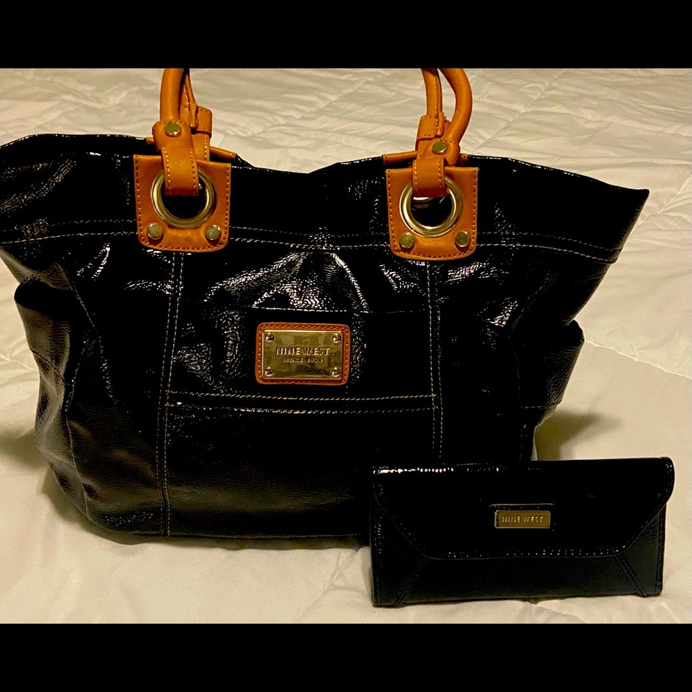Black Nine West purse large